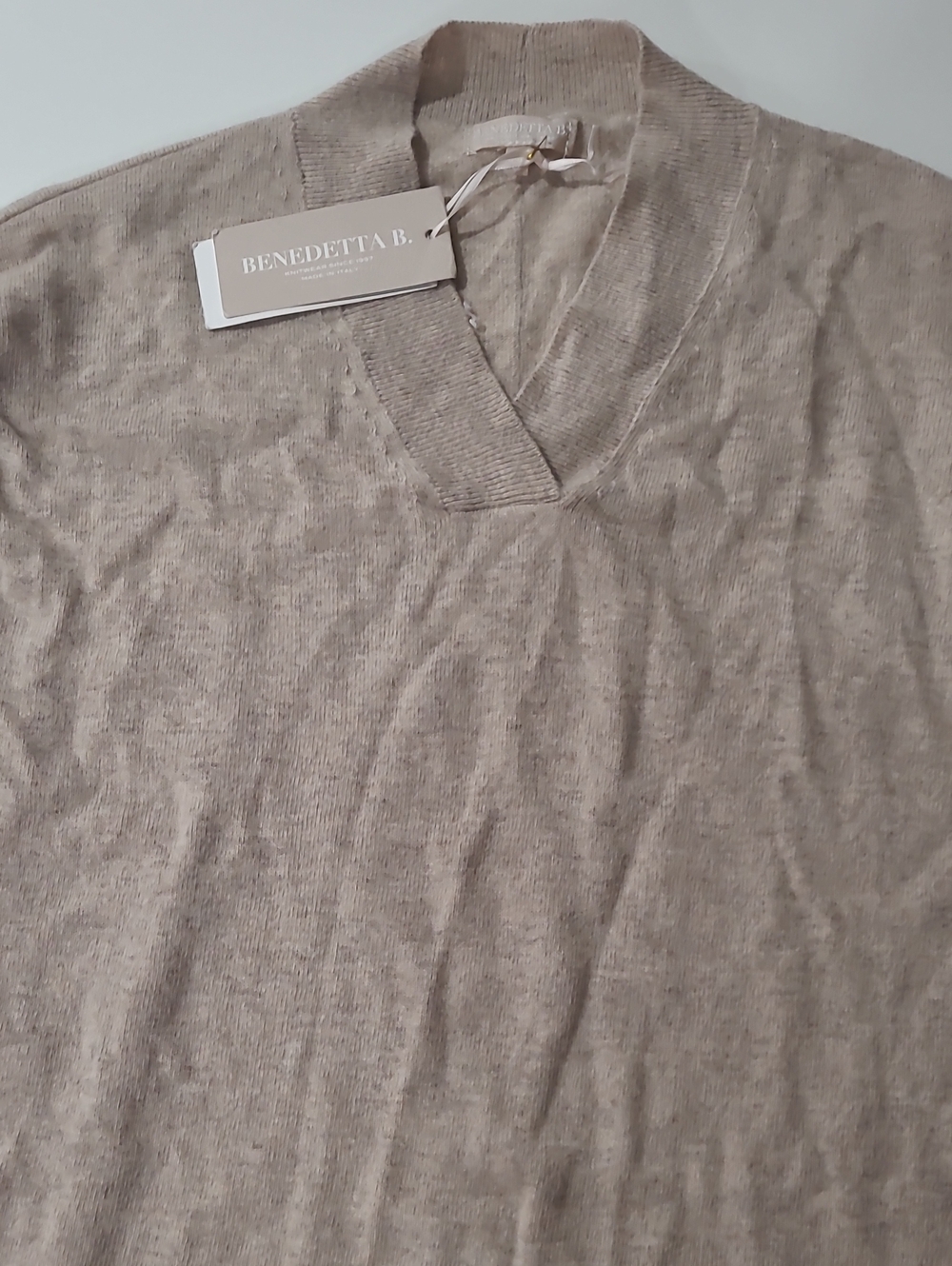Benedetta B. Women's Beige V-Neck Sweater